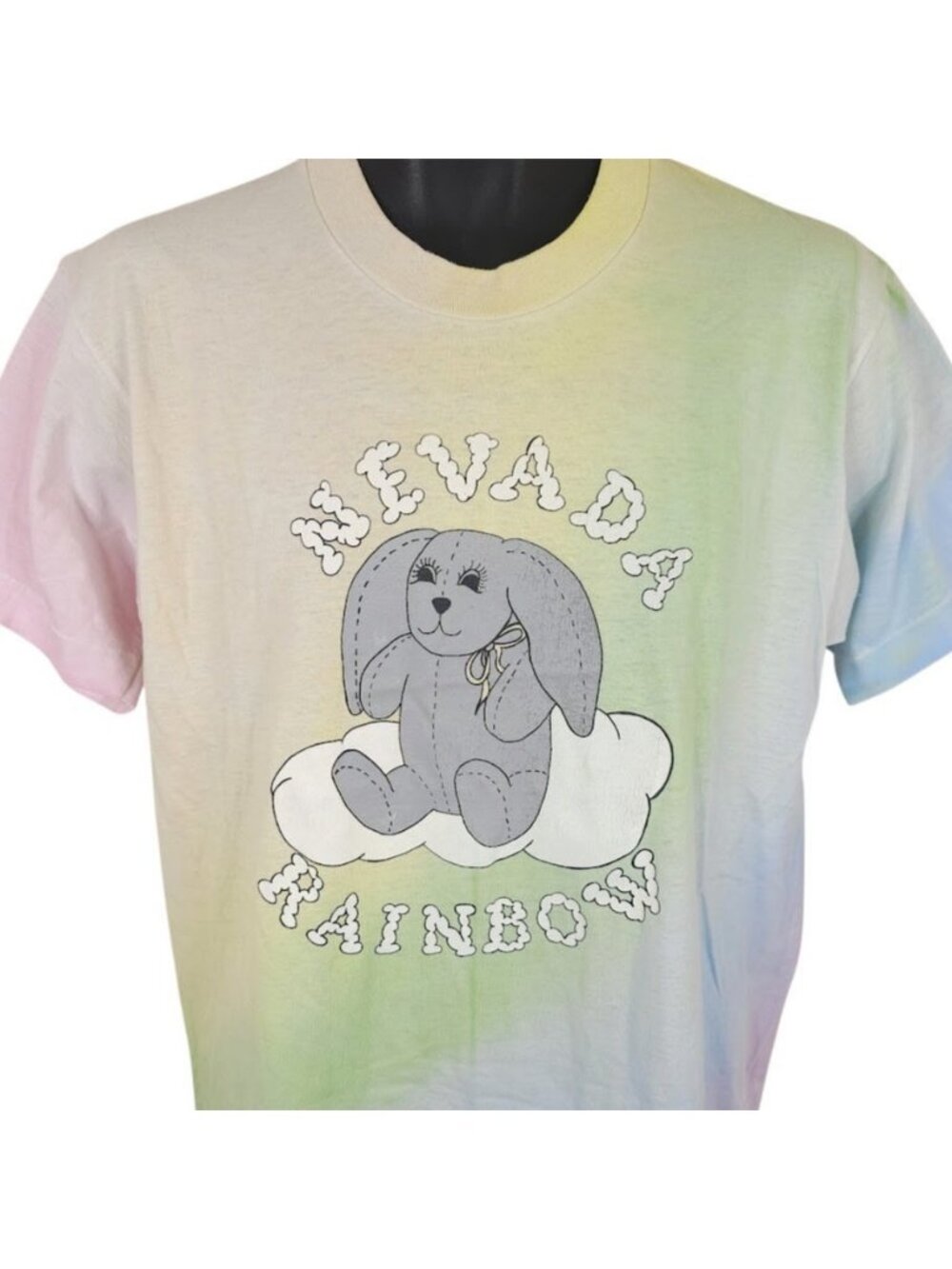 Vintage Nevada Rainbow T Shirt Mens Size Medium 80s Rabbit Made In USA